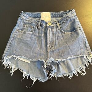 One Teaspoon Metallic Denim Shorts